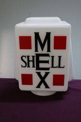 Genuine Glass Shell Mex Petrol Pump Advertising Globe 