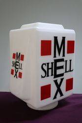 Genuine Glass Shell Mex Petrol Pump Advertising Globe 