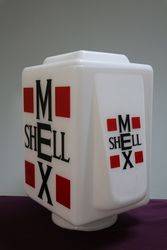 Genuine Glass Shell Mex Petrol Pump Advertising Globe 