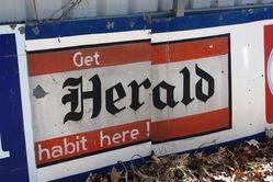 Genuine HERALD SUNHERALDSTREETS Sign 