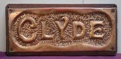 Genuine House Name Plate andquotCLYDEandquot 