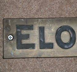 Genuine House Name Plate andquotELORMEandquot 