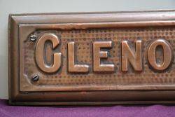 Genuine House Name Plate andquotGLENORMAandquot 