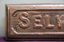 Genuine House Name Plate andquotSELWOODandquot 