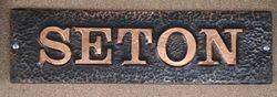 Genuine House Name Plate andquotSETONandquot 