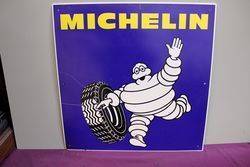 Genuine Michelin Bibendum Figure Tin Sign 