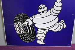 Genuine Michelin Bibendum Figure Tin Sign 