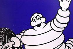 Genuine Michelin Bibendum Figure Tin Sign 