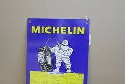 Genuine Michelin Tin Tyre Chart