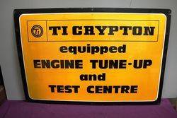 Genuine TI Crypton Test Centre Enamel Sign 