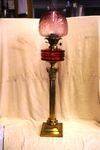Genuine Victorian Ruby Glass Banquet Lamp Arriving Nov