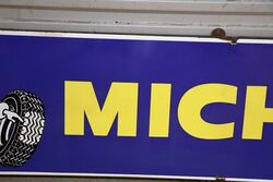 Genuine Vintage Michelin Bibendum Strip Enamel Sign 