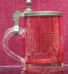 German Nineteenth Century Ruby Glass Tankard