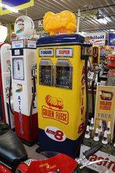 Gilbarco CMD Petrol Pump Restored in Golden Fleece Livery