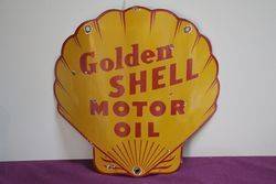 Golden Shell Motor Oil Advertising Sign