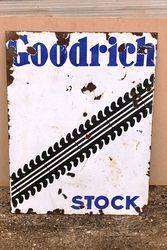 Goodrich Stock Double Sided Enamel Sign