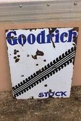 Goodrich Stock Double Sided Enamel Sign