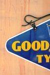 Goodyear Double Sided Enamel Sign With Wrought Iron Bracket