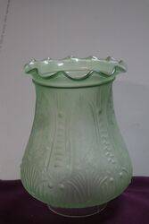 Green Glass Oil Lamp Shade  