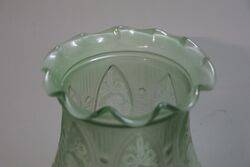 Green Glass Oil Lamp Shade  