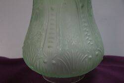 Green Glass Oil Lamp Shade  