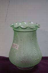 Green Glass Oil Lamp Shade  