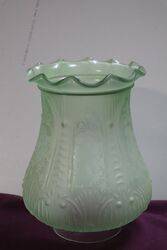 Green Glass Oil Lamp Shade  