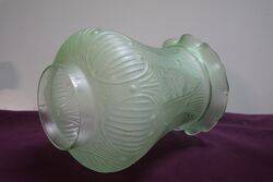 Green Glass Oil Lamp Shade  