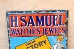 H Samuel Watches And Jewls Enamel Sign