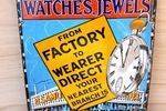 H Samuel Watches And Jewls Enamel Sign