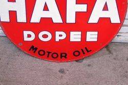 Hafa Motor Oil Embossed Tin Advertising Sign