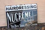 Hairdressing NuCreme Double Sided Enamel Sign