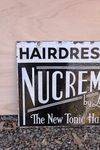 Hairdressing NuCreme Double Sided Enamel Sign