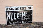 Hairdressing NuCreme Double Sided Enamel Sign