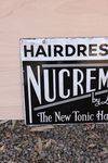 Hairdressing NuCreme Double Sided Enamel Sign