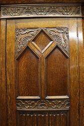 Hall Cabinet Oak Early 20th Century 