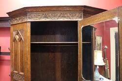 Hall Cabinet Oak Early 20th Century 