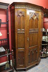 Hall Cabinet Oak Early 20th Century 