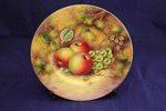 Hand Painted Royal Worcester 12 Fruit Plate by KMinn C1950 