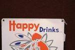 Happy Drinks Tin Advertising Sign 