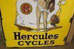 Hercules Cycles Enamel Sign