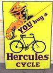 Hercules Cycles Vintage Pictorial Enamel Sign 