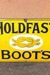 Hold Fast Boots Enamel Advertising Sign