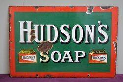 Hudsonand39s Soap Enamel Advertising Sign 