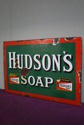 Hudsonand39s Soap Enamel Advertising Sign 