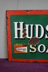 Hudsonand39s Soap Enamel Advertising Sign 