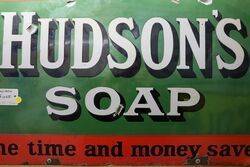 Hudsonand39s Soap Enamel Advertising Sign  