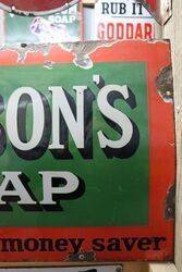 Hudsonand39s Soap Enamel Advertising Sign  