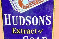 Hudsons Extract Of Soap Enamel Advertising Sign