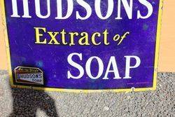 Hudsons Extract Of Soap Enamel Advertising Sign